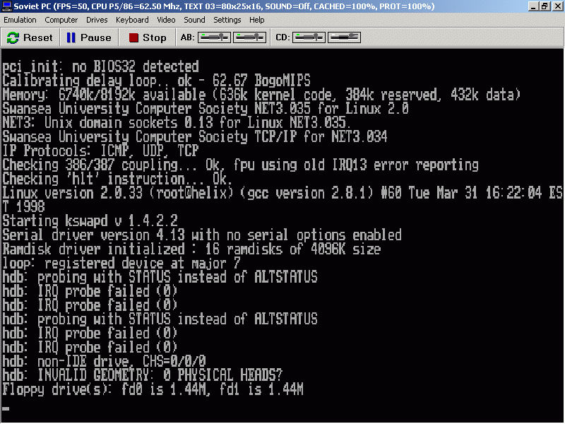 Probing failed. Init b.